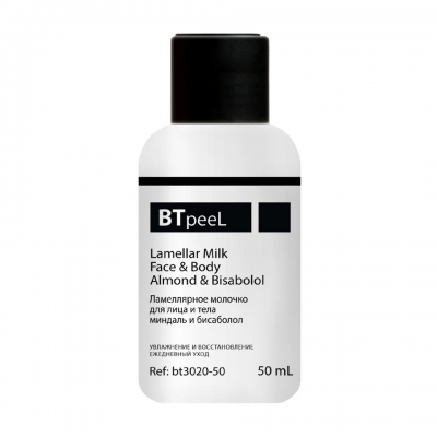 BTpeel - Ламеллярное молочко для лица и тела миндаль и бисаболол, 50 мл.