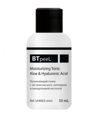 BTpeel - Тоник увлажняющий с экстрактом лимона, алоэ, гиалуроновой кислотой и пептидами, 50 мл.